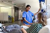 Woman in clinical trials
