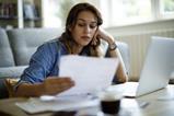 Woman looking at finances