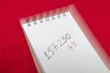 Numbers on a notepad