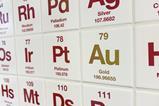 Gold tile on the periodic table
