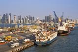 Container ships in Doha