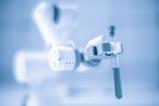 Robotic arm holding test tube
