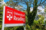 A street sign for the University of Reading, Whiteknights campus