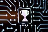 Trophy on a circuit board