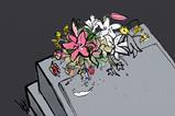 Flowers on grave