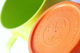 PLA biodegradable green and orange cups