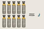 10 gas cylinders and 1 inhaler