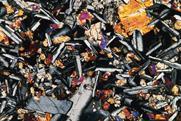 Basalt with plagioclase crystals