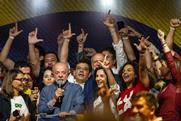 Luiz Inacio Lula da Silva winning election