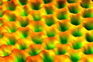 Graphene lattice microscope image