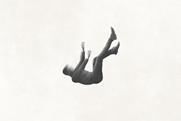 Falling faceless man