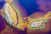Rio Tinto in Andalusia, Spain where iron and other minerals in the water responsible for amazing color of the rocks and water.