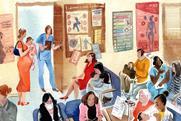 Women in medical waiting room