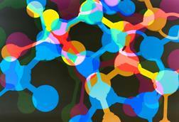抽象色彩模式基础 造型分子模型轮廓