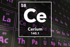 Periodic table of the elements – 58 – Cerium