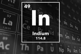 Periodic table of the elements – 49 – Indium