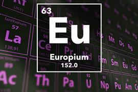 Periodic table of the elements – 63 – Europium