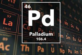 Periodic table of the elements – 46 – Palladium