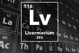 Periodic table of the elements – 116 – Livermorium