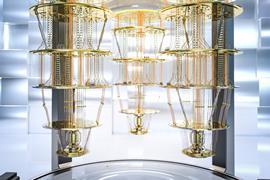 3d rendering quantum computer machine in shield capsule
