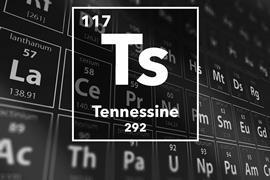 Periodic table of the elements – 117 – Tennessine
