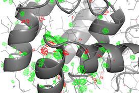 A digital illustration of proteins