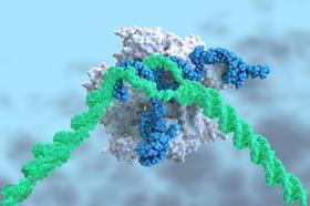 CRISPR Cas9 gene editing complex illustration 
