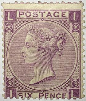 Victoria six pence stamp
