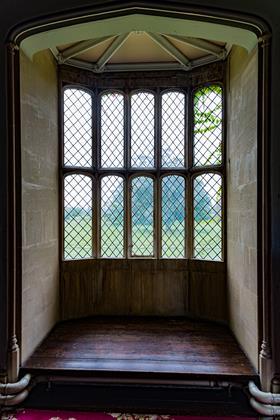 Latticed window at Lacock Abbey