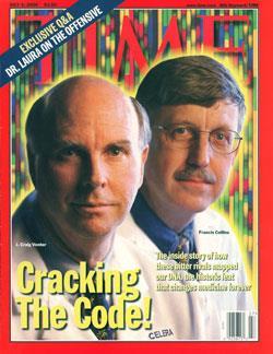 Craig Venter and Francis Collins featured in Time magazine