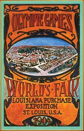 Poster for the 1904 Summer Olympics in St Louis
