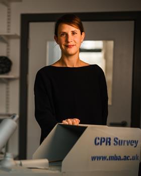Portrait of Clare Ostle, marine biogeochemist at the Marine Biological Association