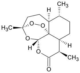 Chemical structure of artemisinin