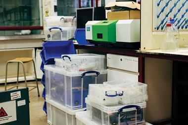 An image showing packed up laboratory supplies