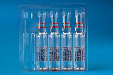 Ampoules of morphine