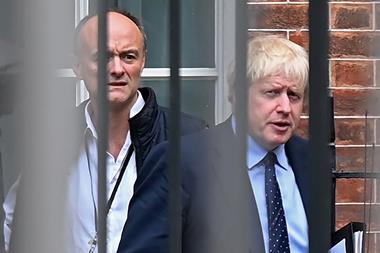 An image showing Dominic Cummings and Boris Johnson