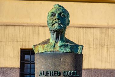 Statue of Alfred Nobel in Oslo, Norway