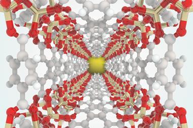 A complex molecular crystal in a lattice shape involving organic and metallic components
