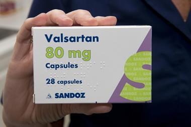 An image of a pack of Valsartan capsules