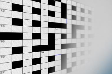 Cryptic crossword grid 105