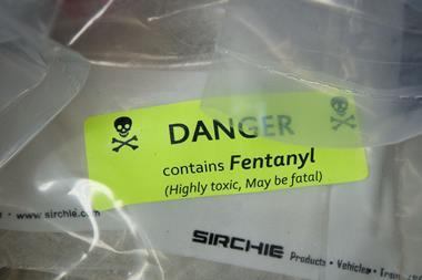 An image showing bags of heroin, some laced with fentanyl