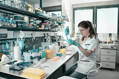 Picture of a female researcher working in a laboratory