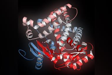 A picture of an enzyme structure