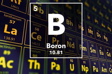 Periodic table of the elements – 5 – Boron