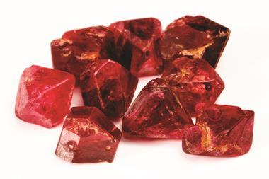 Raw and uncut Spinel gemstones