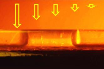 Light-controlled transportation of an emulsion (Fluid slugs)