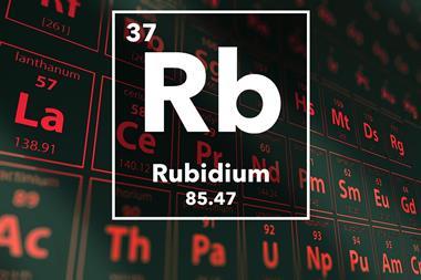 Periodic table of the elements – 37 – Rubidium