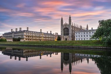 King's College in Cambridge at sunrise