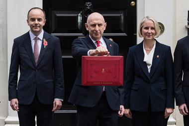 Chancellor holding red budget box