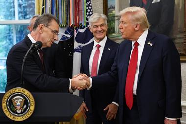 Albert Bourla and Donald Trump